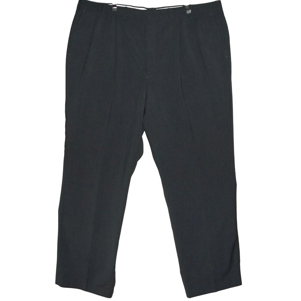 Towncraft Mens 46 X 33 Gray Pleated Front Wool Dress Pants classic straight leg